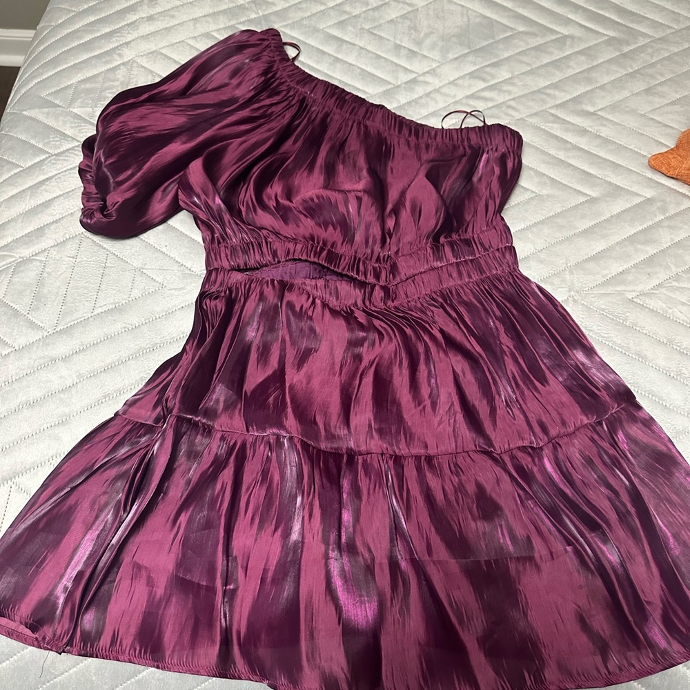 One shoulder cut out dress